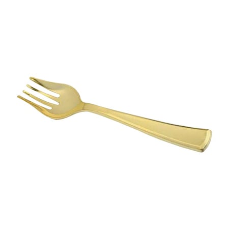 Smarty Had A Party Gold Disposable Plastic Serving Forks (60 Serving Forks), 60PK 2643-G-CASE